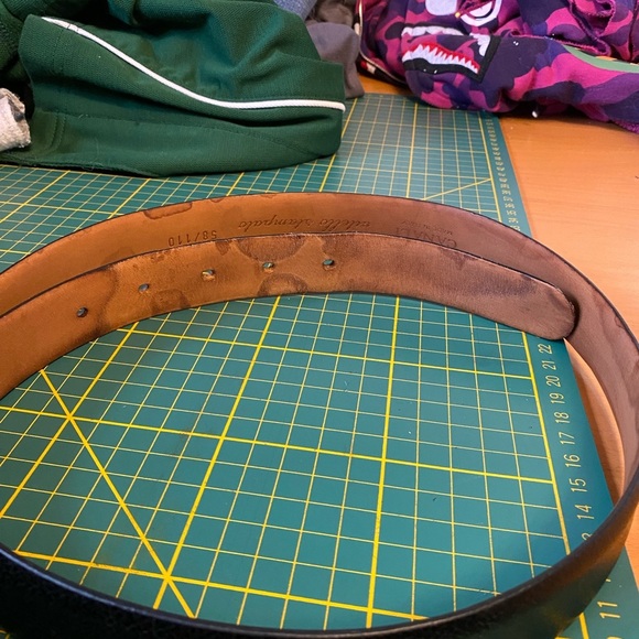 Canali vitello stampato calf leather belt - Picture 6 of 9